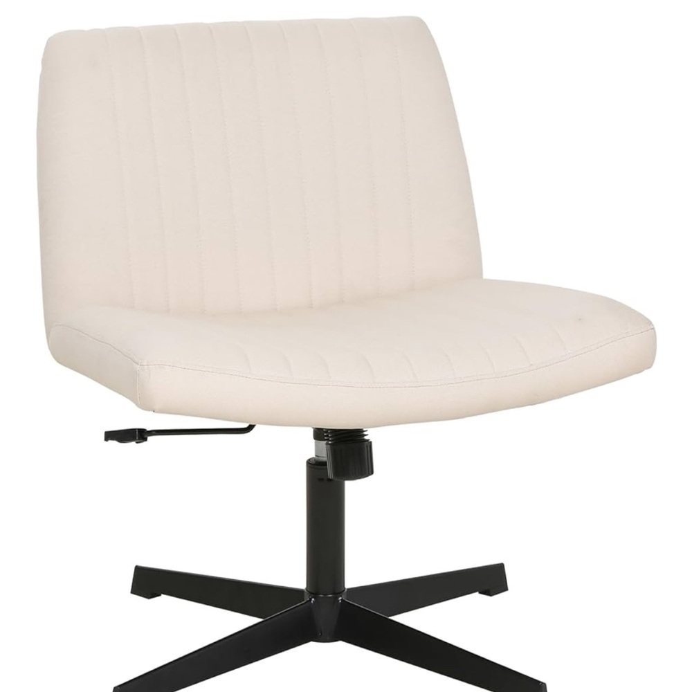 Cream Swivel Office Chair